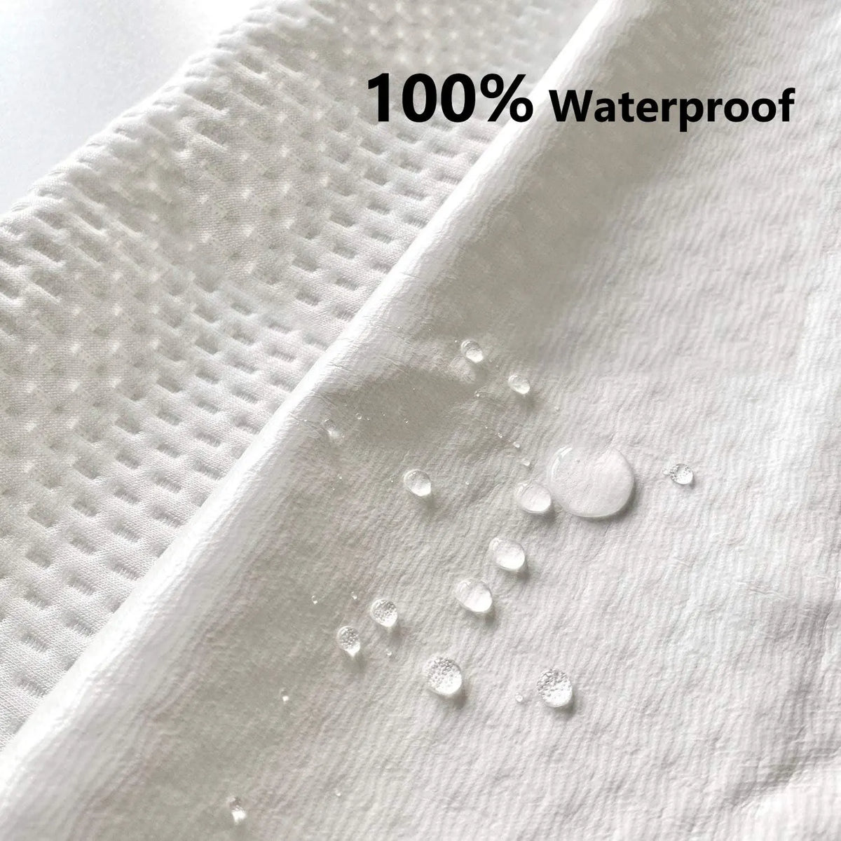 Waterproof Bamboo Pillow Protector Cover, 100% Bug Water Proof Zippered Pillow Cases Standard/Queen Size ( 2 Pack,White,48cm x 74cm) - Image 3