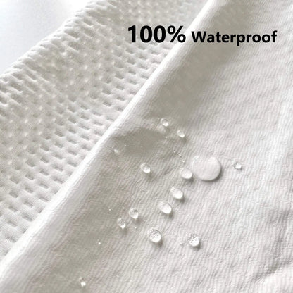 Waterproof Bamboo Pillow Protector Cover, 100% Bug Water Proof Zippered Pillow Cases Standard/Queen Size ( 2 Pack,White,48cm x 74cm) - Image 3