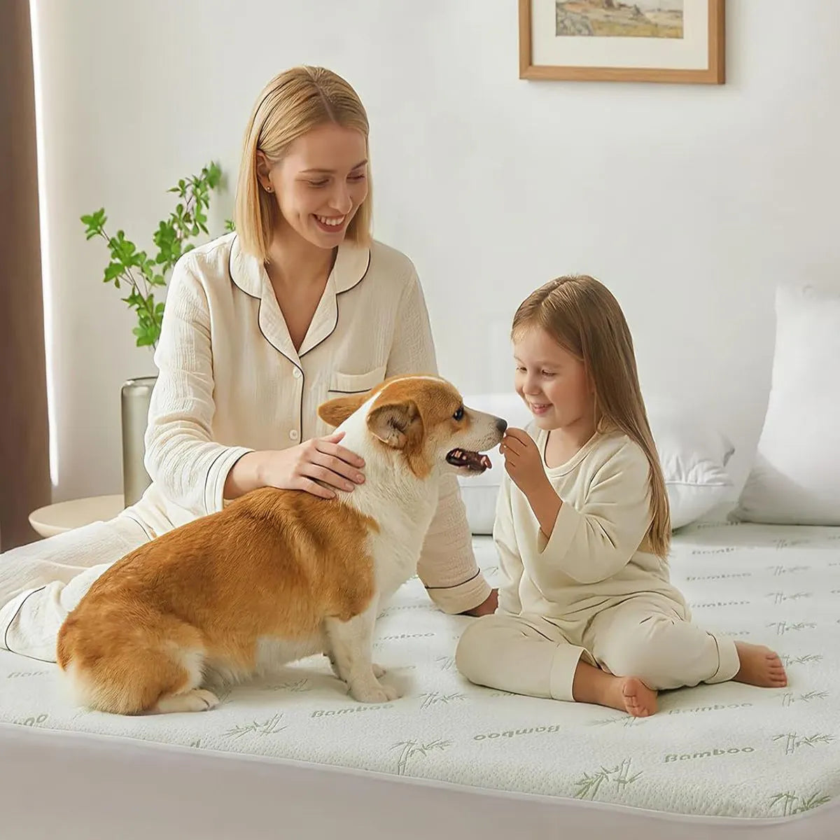 Bamboo Mattress Protector,Breathable Waterproof Mattress Cover,3D Air Fabric Cooling Bed Pad Cover, Deep Pocket 40cm(Single,Green) - Image 7