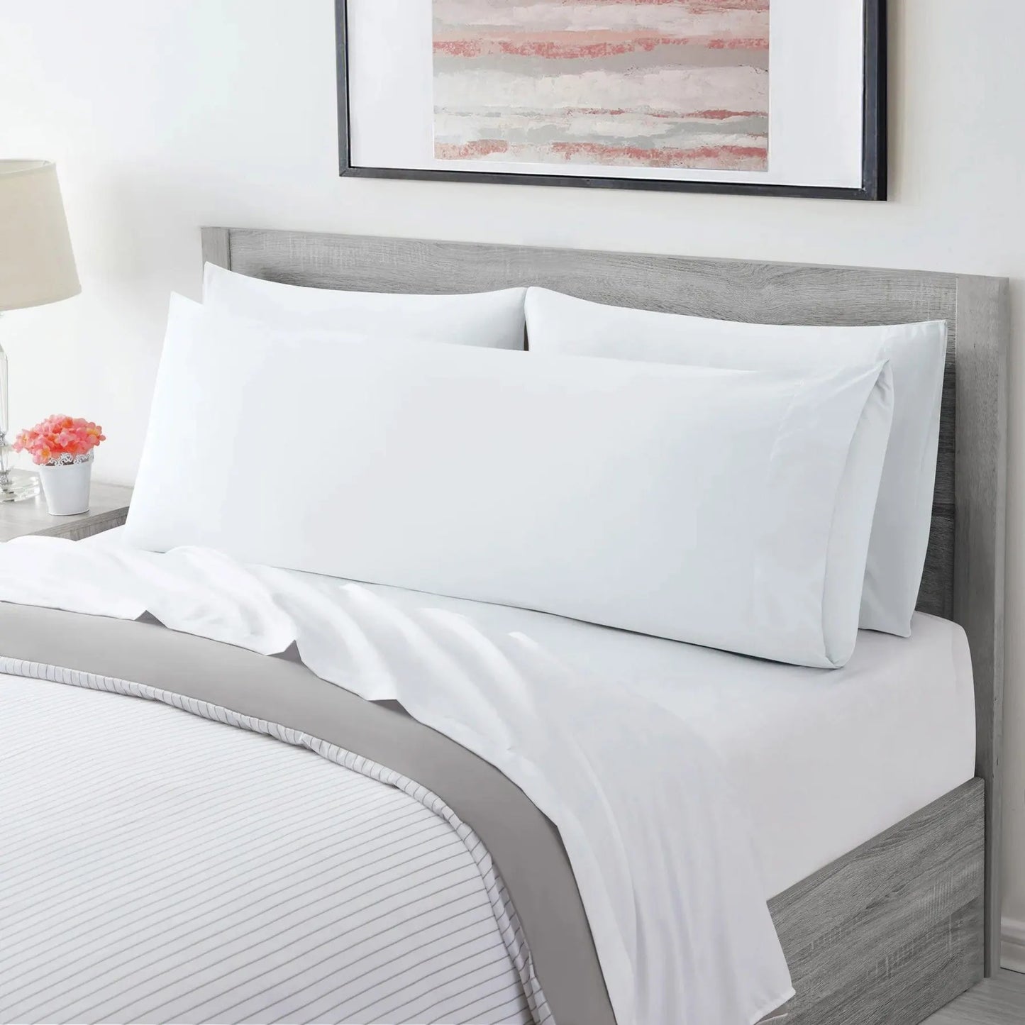 Ultra Soft Microfiber Body Pillow Cover/Pillowcases with Envelope-style pocket (50cm x 150cm Body Pillow Cover,white )