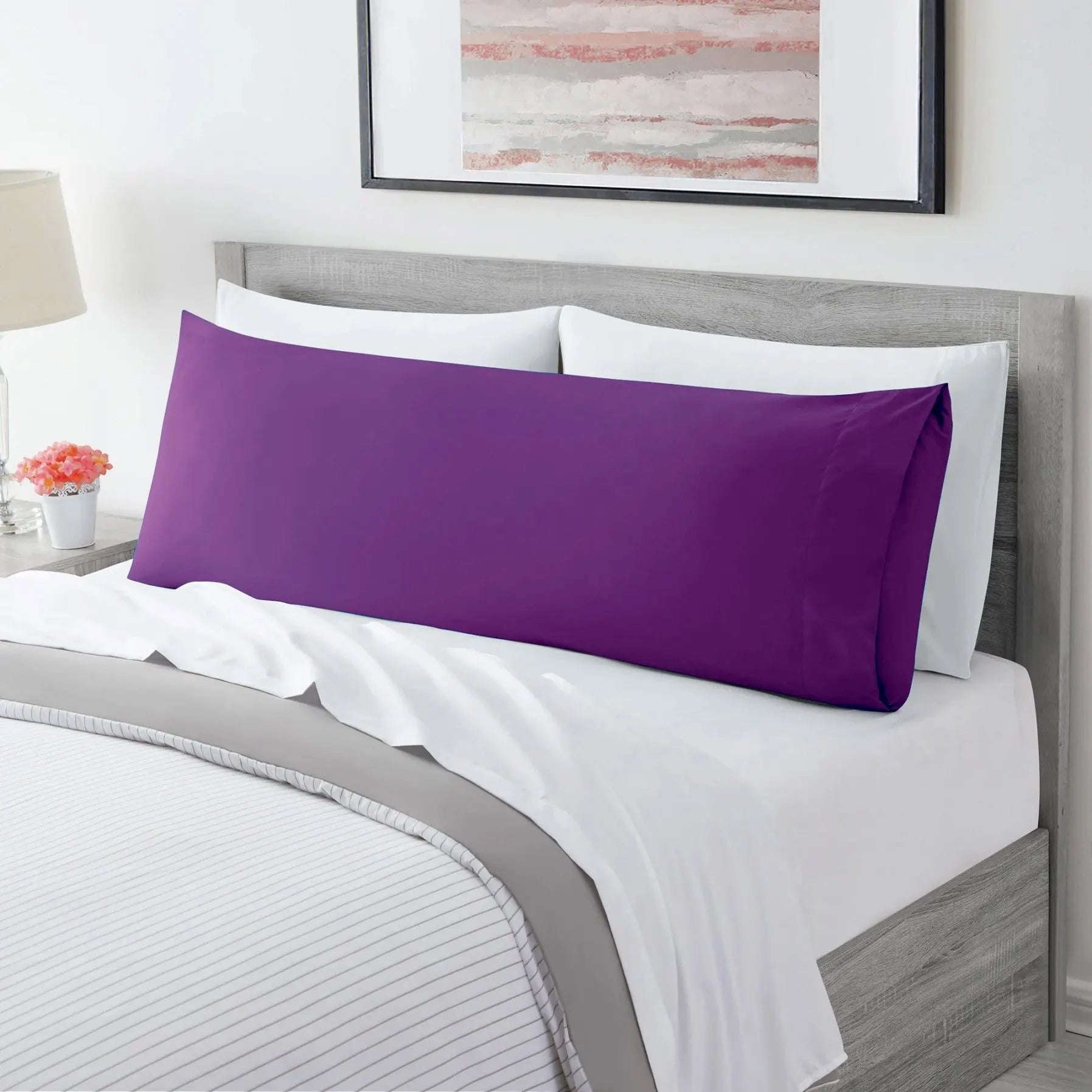 Ultra Soft Microfiber Body Pillow Cover/Pillowcases with Envelope-style pocket (50cm x 150cm Body Pillow Cover,purple )