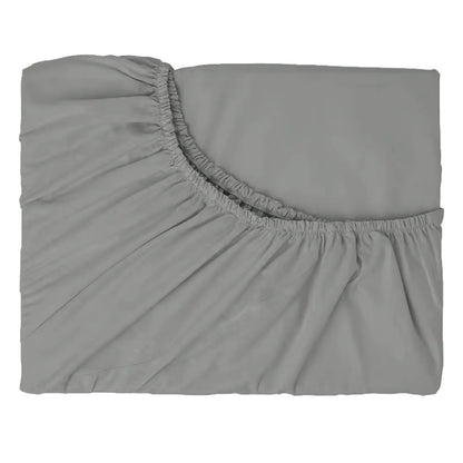 Hotel Quality Fitted Sheet - 1 Piece Fitted Sheet  -Breathable Bedding - Wrinkle, Fade, Stain Resistant- 16inch/40cm Deep Pocket Fitted Bed Sheet-Wrinkle and Fade Resistant,(Grey,Double) - Image 3