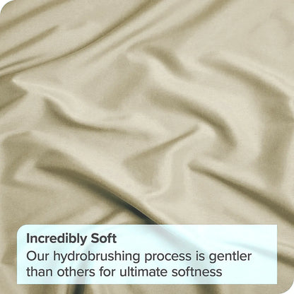 Hotel Quality Fitted Sheet - 1 Piece Fitted Sheet  -Breathable Bedding - Wrinkle, Fade, Stain Resistant- 16inch/40cm Deep Pocket Fitted Bed Sheet-Wrinkle and Fade Resistant,(Cream White,King) - Image 4