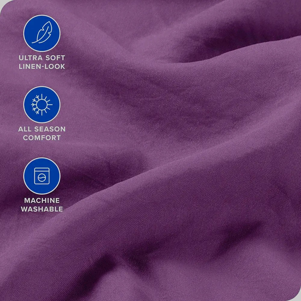 Hotel Quality Fitted Sheet - 1 Piece Fitted Sheet  -Breathable Bedding - Wrinkle, Fade, Stain Resistant- 16inch/40cm Deep Pocket Fitted Bed Sheet-Wrinkle and Fade Resistant,(Purple,King) - Image 5