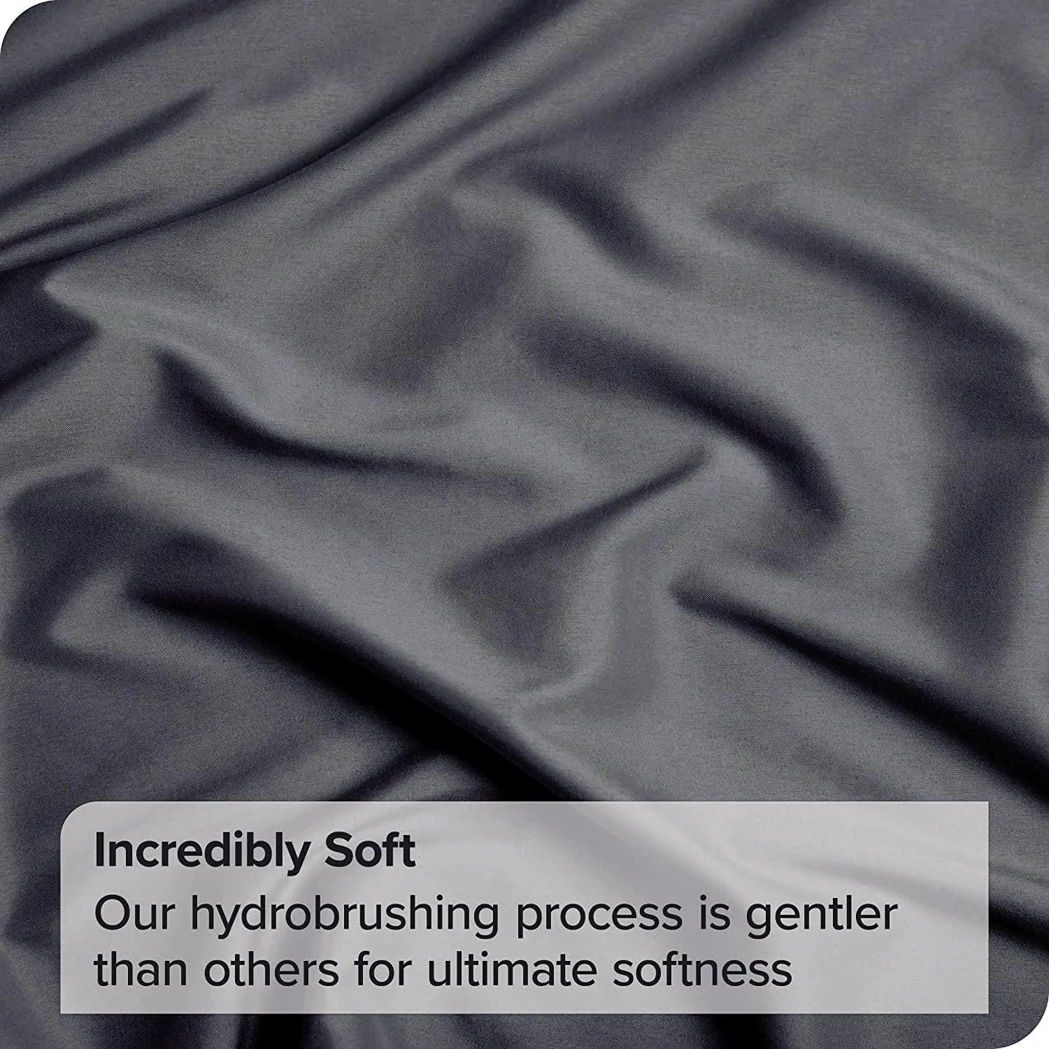 Hotel Quality Fitted Sheet - 1 Piece Fitted Sheet  -Breathable Bedding - Wrinkle, Fade, Stain Resistant- 16inch/40cm Deep Pocket Fitted Bed Sheet-Wrinkle and Fade Resistant,(Dark gray,King Single) - Image 3
