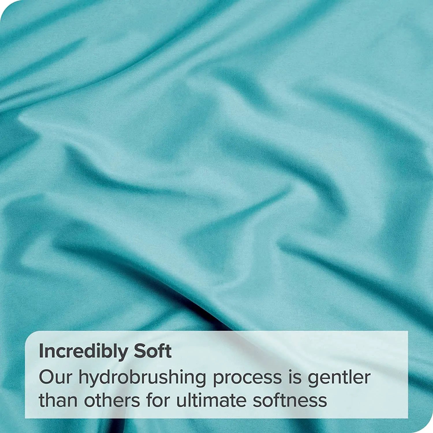 Hotel Quality Fitted Sheet - 1 Piece Fitted Sheet  -Breathable Bedding - Wrinkle, Fade, Stain Resistant- 16inch/40cm Deep Pocket Fitted Bed Sheet-Wrinkle and Fade Resistant,(Ice blue,Queen) - Image 2