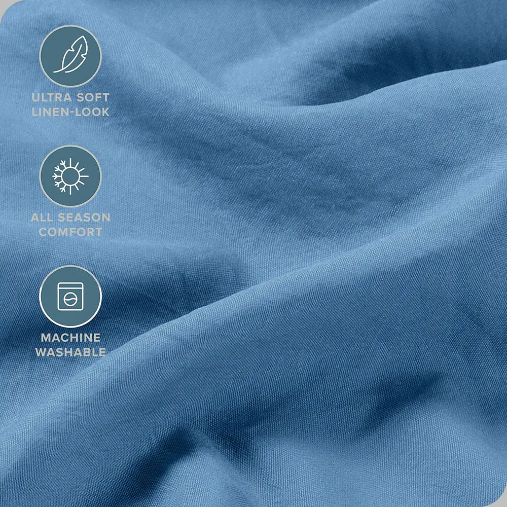 Hotel Quality Fitted Sheet - 1 Piece Fitted Sheet  -Breathable Bedding - Wrinkle, Fade, Stain Resistant- 16inch/40cm Deep Pocket Fitted Bed Sheet-Wrinkle and Fade Resistant,(Ocean,Queen) - Image 5