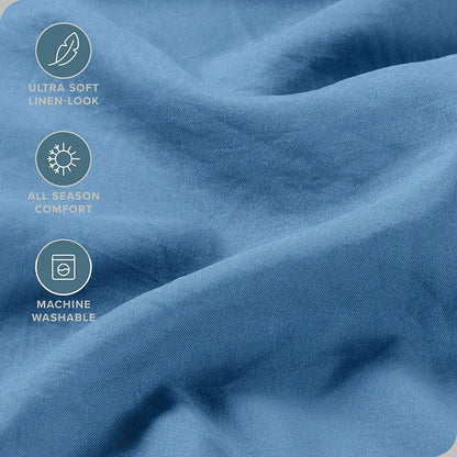 Hotel Quality Fitted Sheet - 1 Piece Fitted Sheet  -Breathable Bedding - Wrinkle, Fade, Stain Resistant- 16inch/40cm Deep Pocket Fitted Bed Sheet-Wrinkle and Fade Resistant,(Ocean,Queen) - Image 5