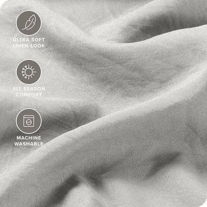 Hotel Quality Fitted Sheet - 1 Piece Fitted Sheet  -Breathable Bedding - Wrinkle, Fade, Stain Resistant- 16inch/40cm Deep Pocket Fitted Bed Sheet-Wrinkle and Fade Resistant,(Silver-gray,Queen) - Image 2