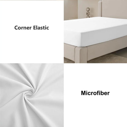 Hotel Quality Fitted Sheet - 1 Piece Fitted Sheet  -Breathable Bedding - Wrinkle, Fade, Stain Resistant- 16inch/40cm Deep Pocket Fitted Bed Sheet-Wrinkle and Fade Resistant,(White,Super King) - Image 4