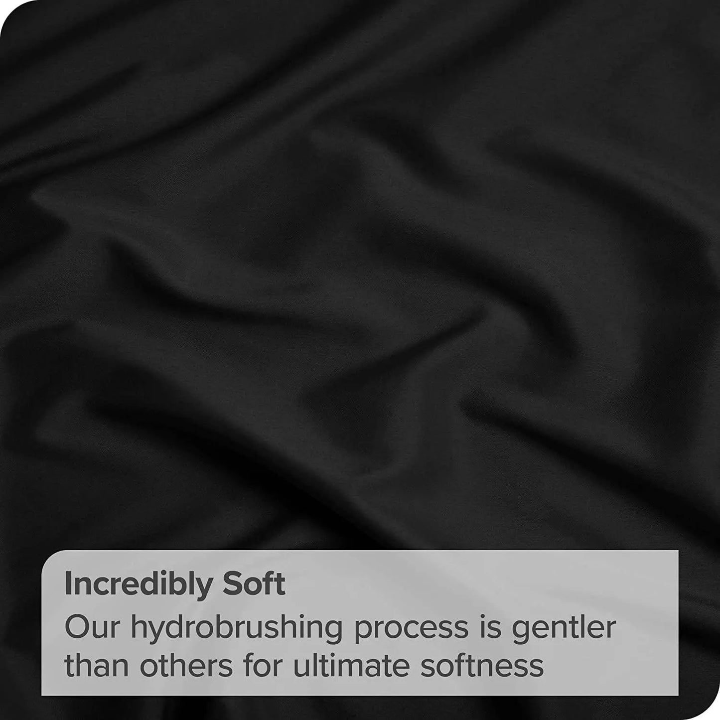 Hotel Quality Fitted Sheet - 1 Piece Fitted Sheet  -Breathable Bedding - Wrinkle, Fade, Stain Resistant- 16inch/40cm Deep Pocket Fitted Bed Sheet-Wrinkle and Fade Resistant,(Black,Super King) - Image 5