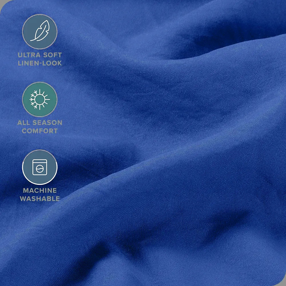 Hotel Quality Fitted Sheet - 1 Piece Fitted Sheet  -Breathable Bedding - Wrinkle, Fade, Stain Resistant- 16inch/40cm Deep Pocket Fitted Bed Sheet-Wrinkle and Fade Resistant,(Royal blue,Super King) - Image 5