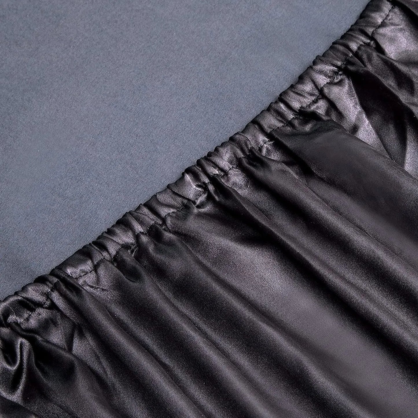 Art Silk Satin Sheet Set Hotel 3 Pieces Fitted/Flat Sheet Bedding Set-Luxury Soft Silky Sheets for Hair and Skin, Similar to Silk Bed Sheets Set 3 Pieces(King Single,Black) - Image 4