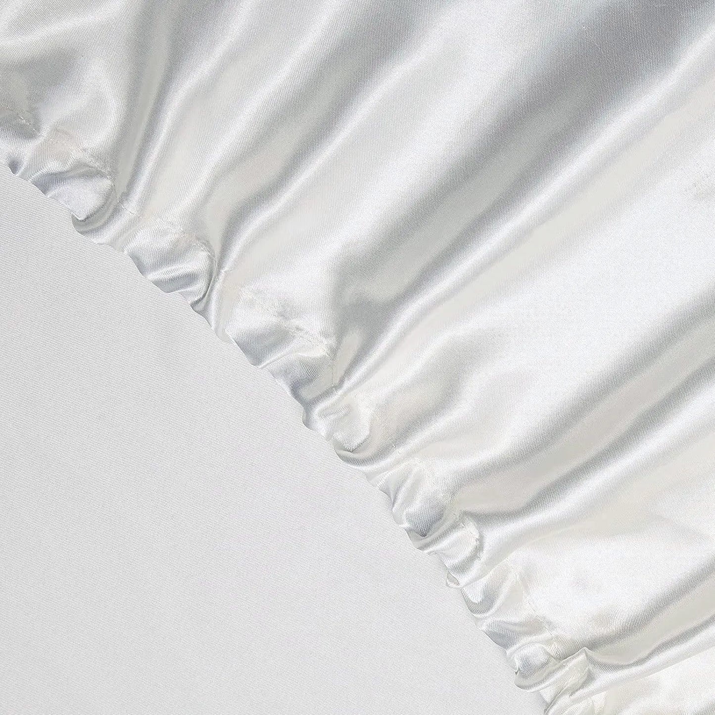 Art Silk Satin Sheet Set Hotel 4 Pieces Fitted/Flat Sheet Bedding Set-Luxury Soft Silky Sheets for Hair and Skin, Similar to Silk Bed Sheets Set 4 Pieces(Super King,White) - Image 3