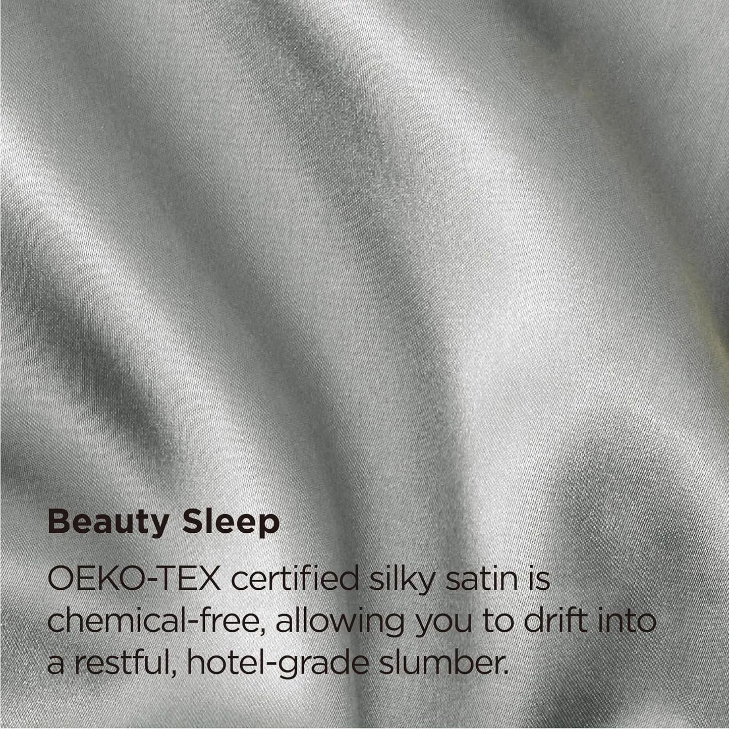 Silk Pillowcase for Hair and Skin Mulberry Silk Pillowcase Soft Breathable Smooth Both Sided Natural Silk Pillowcase with Envelope pocket Beauty Sleep Silk Pillow Case for Gift (2 Pack, Standard, Grey) - Image 5