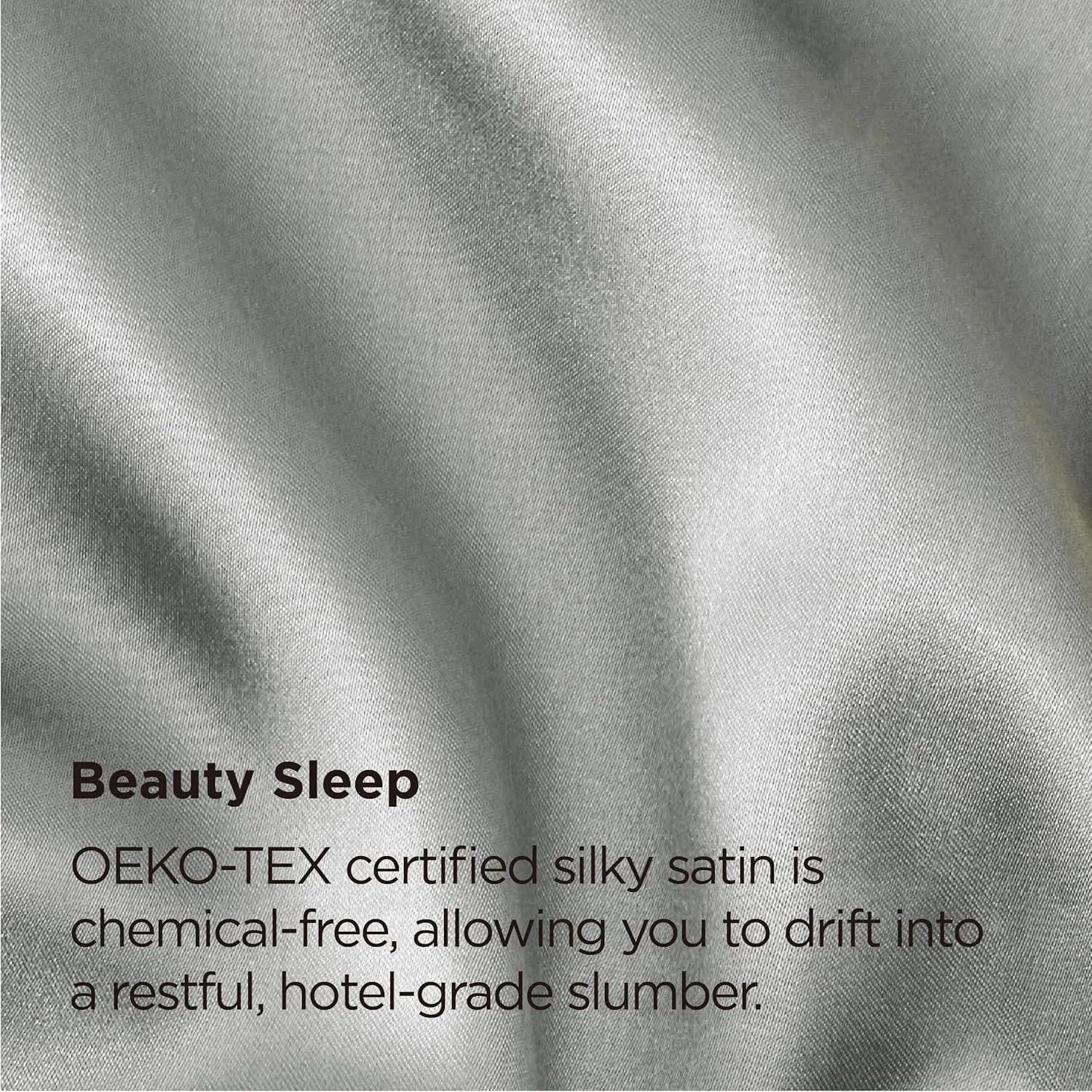 Silk Pillowcase for Hair and Skin Mulberry Silk Pillowcase Soft Breathable Smooth Both Sided Natural Silk Pillowcase with Envelope pocket Beauty Sleep Silk Pillow Case for Gift (2 Pack, Standard, Grey) - Image 5