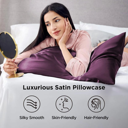 Silk Pillowcase for Hair and Skin Mulberry Silk Pillowcase Soft Breathable Smooth Both Sided Natural Silk Pillowcase with Envelope pocket Beauty Sleep Silk Pillow Case for Gift (2 Pack, Standard, Purple) - Image 4