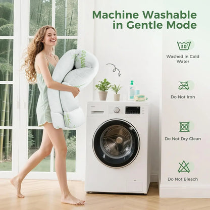 800GSM Mattress Topper Viscose Derived from Bamboo, Thick Pillowtop Fitted Mattress Cover with 45cm Deep Skirt - Machine Washable Hypoallergenic(Super King,Green) - Image 6