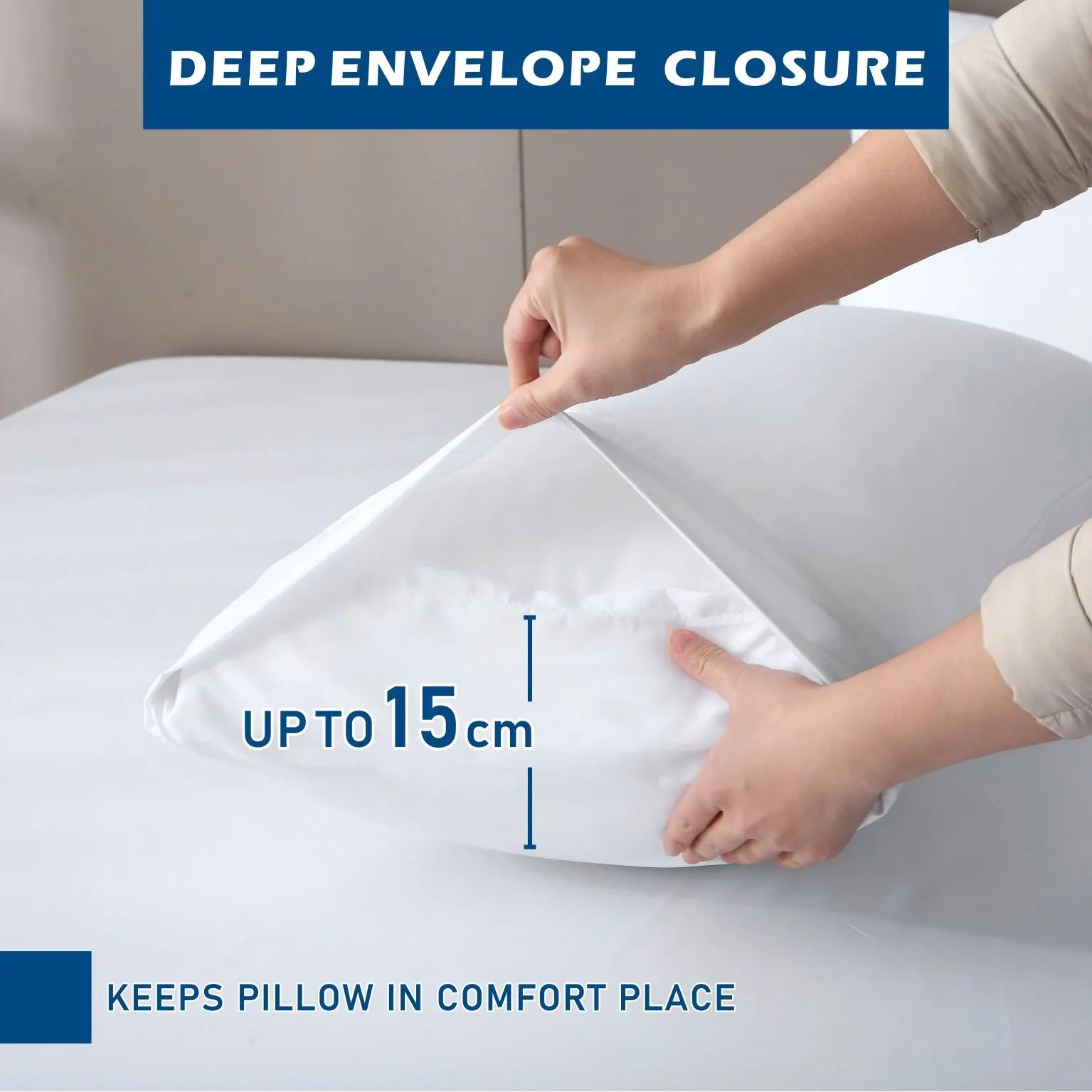 3 Piece Hotel Bamboo Cooling Sheet Set -Ultra Soft 2000TC Breathable Bed Sheets Set with 37 Centimetre Deep Pocket-Cooling Sheets for Hot Sleepers(White,Single) - Image 5