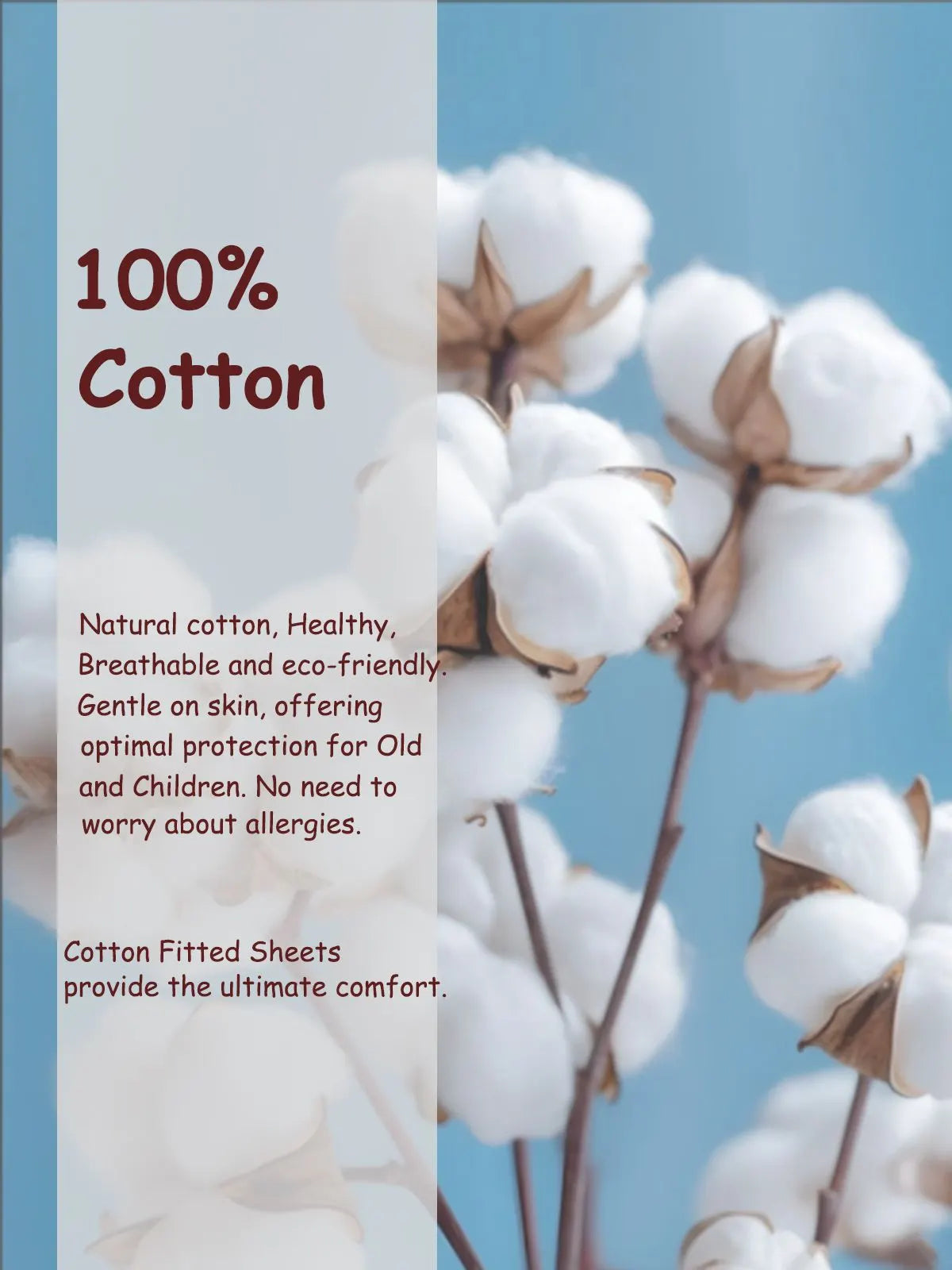 100% Cotton Fitted Sheet - Super Soft 40cm Deep Pocket Bottom Sheets - White Elastic Sheet（Double,Olive green) - Image 6