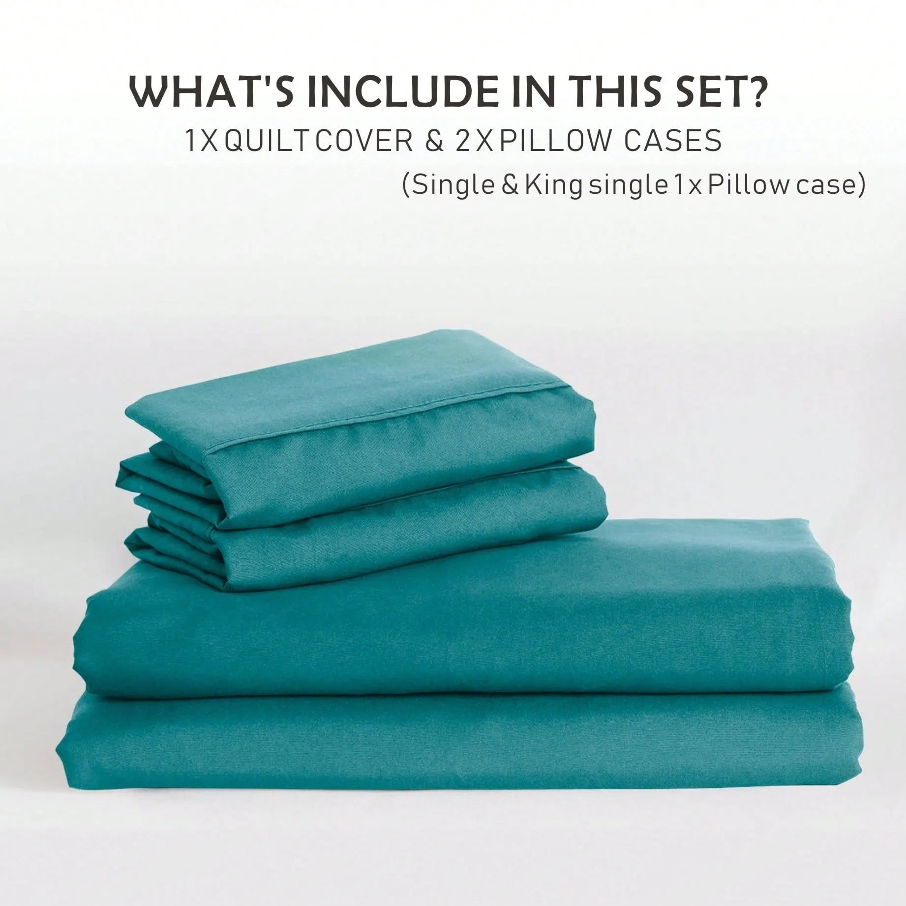 Hotel Soft Microfiber Duvet Cover Set-2000TC Quilt Cover Set & Pillowcases -1 Donna Cover Zipper Closure & 1 x Pillowcases-Breathable Bedding - Wrinkle, Fade, Stain Resistant(Biscay blue,Double) - Image 5