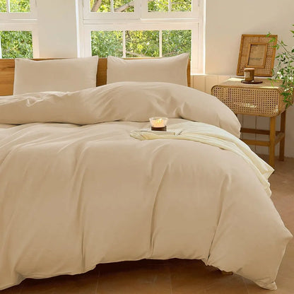 Hotel Soft Microfiber Duvet Cover Set-2000TC Quilt Cover Set & Pillowcases -1 Donna Cover Zipper Closure & 1 x Pillowcases-Breathable Bedding - Wrinkle, Fade, Stain Resistant(Camel Beige,Double) - Image 3