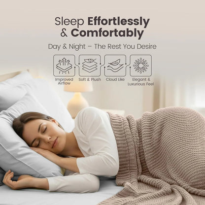 Hotel Quality Fitted Sheet - 1 Piece Fitted Sheet  -Breathable Bedding - Wrinkle, Fade, Stain Resistant- 16inch/40cm Deep Pocket Fitted Bed Sheet-Wrinkle and Fade Resistant,(Silver-gray,Double) - Image 3