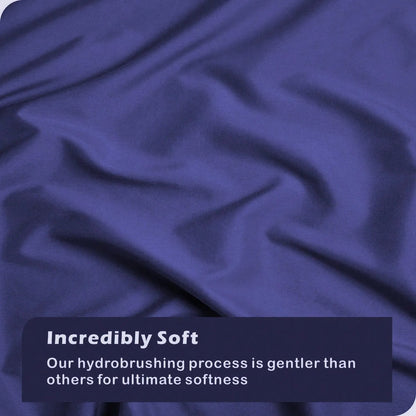 Hotel Soft Microfiber Duvet Cover Set-2000TC Quilt Cover Set & Pillowcases -1 Donna Cover Zipper Closure & 1 x Pillowcases-Breathable Bedding - Wrinkle, Fade, Stain Resistant(Royal blue,King) - Image 5