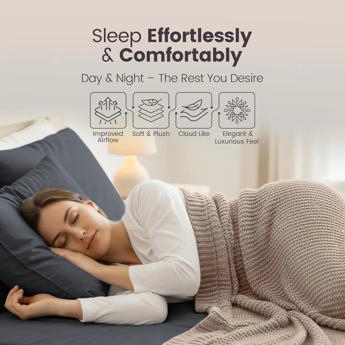 Hotel Quality Fitted Sheet - 1 Piece Fitted Sheet  -Breathable Bedding - Wrinkle, Fade, Stain Resistant- 16inch/40cm Deep Pocket Fitted Bed Sheet-Wrinkle and Fade Resistant,(Dark gray,King Single) - Image 4