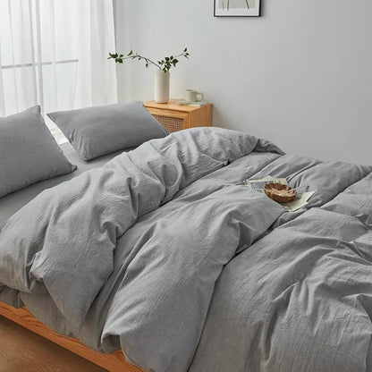 Hotel Soft Microfiber Duvet Cover Set-2000TC Quilt Cover Set & Pillowcases -1 Donna Cover Zipper Closure & 1 x Pillowcases-Breathable Bedding - Wrinkle, Fade, Stain Resistant(Grey,Queen) - Image 2
