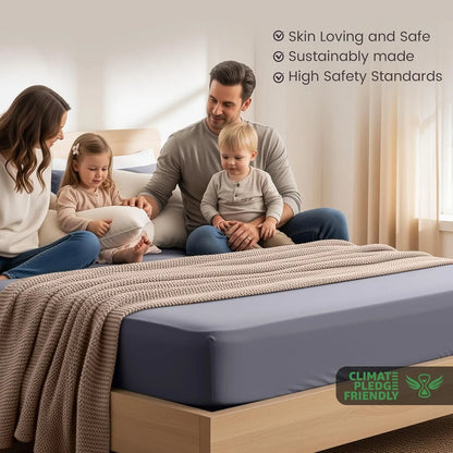 Hotel Quality Fitted Sheet - 1 Piece Fitted Sheet  -Breathable Bedding - Wrinkle, Fade, Stain Resistant- 16inch/40cm Deep Pocket Fitted Bed Sheet-Wrinkle and Fade Resistant,(Grey,Queen) - Image 3