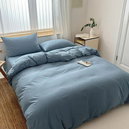 Hotel Soft Microfiber Duvet Cover Set-2000TC Quilt Cover Set & Pillowcases -1 Donna Cover Zipper Closure & 1 x Pillowcases-Breathable Bedding - Wrinkle, Fade, Stain Resistant(Ocean,Single) - Image 2