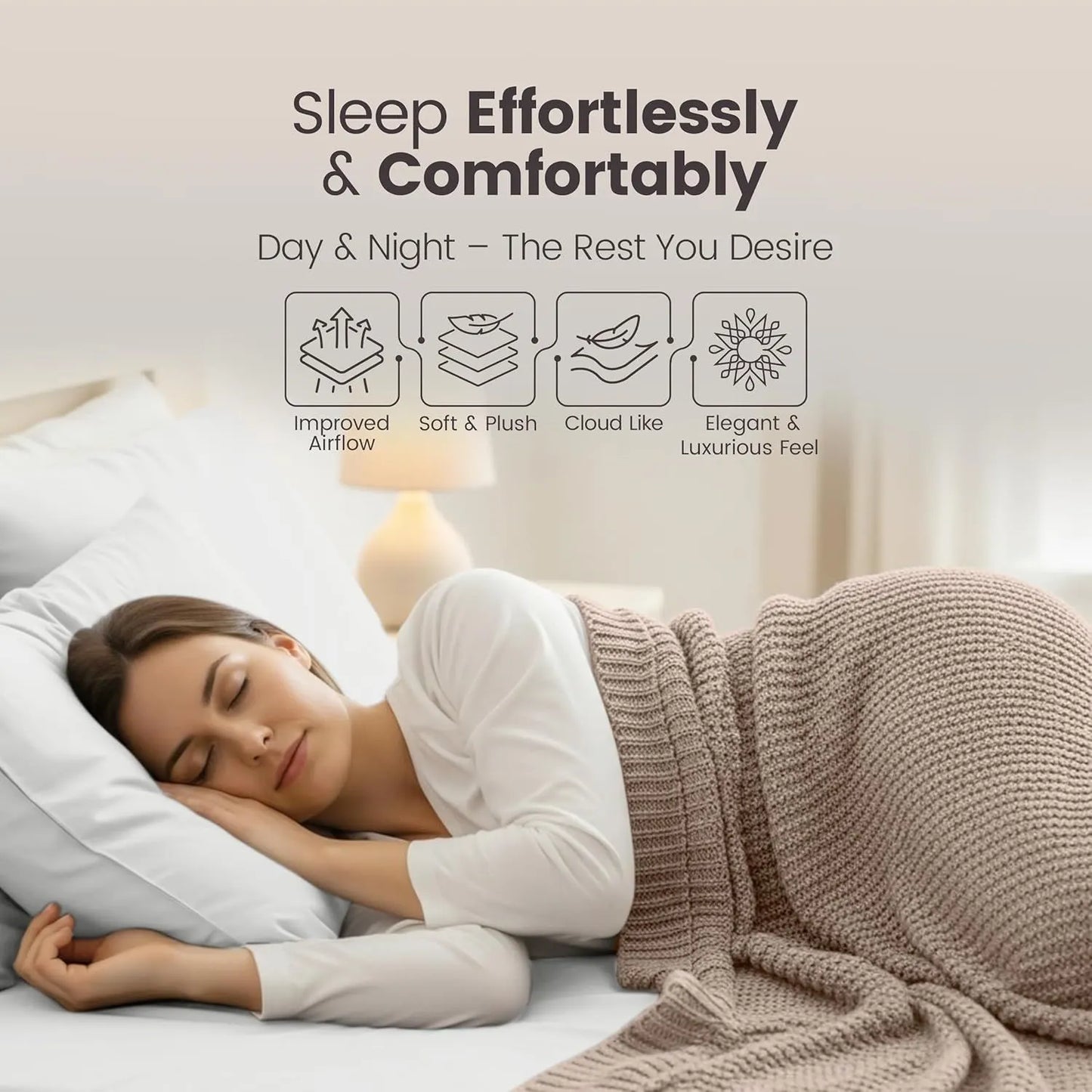 Hotel Quality Fitted Sheet - 1 Piece Fitted Sheet  -Breathable Bedding - Wrinkle, Fade, Stain Resistant- 16inch/40cm Deep Pocket Fitted Bed Sheet-Wrinkle and Fade Resistant,(White,Single) - Image 4
