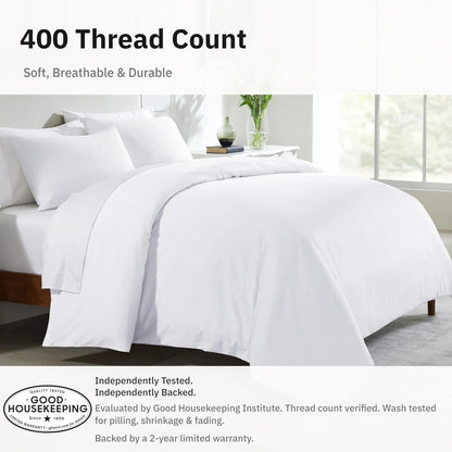 Hotel Soft Microfiber Duvet Cover Set-2000TC Quilt Cover Set & Pillowcases -1 Donna Cover Zipper Closure & 1 x Pillowcases-Breathable Bedding - Wrinkle, Fade, Stain Resistant(White,Super King) - Image 3