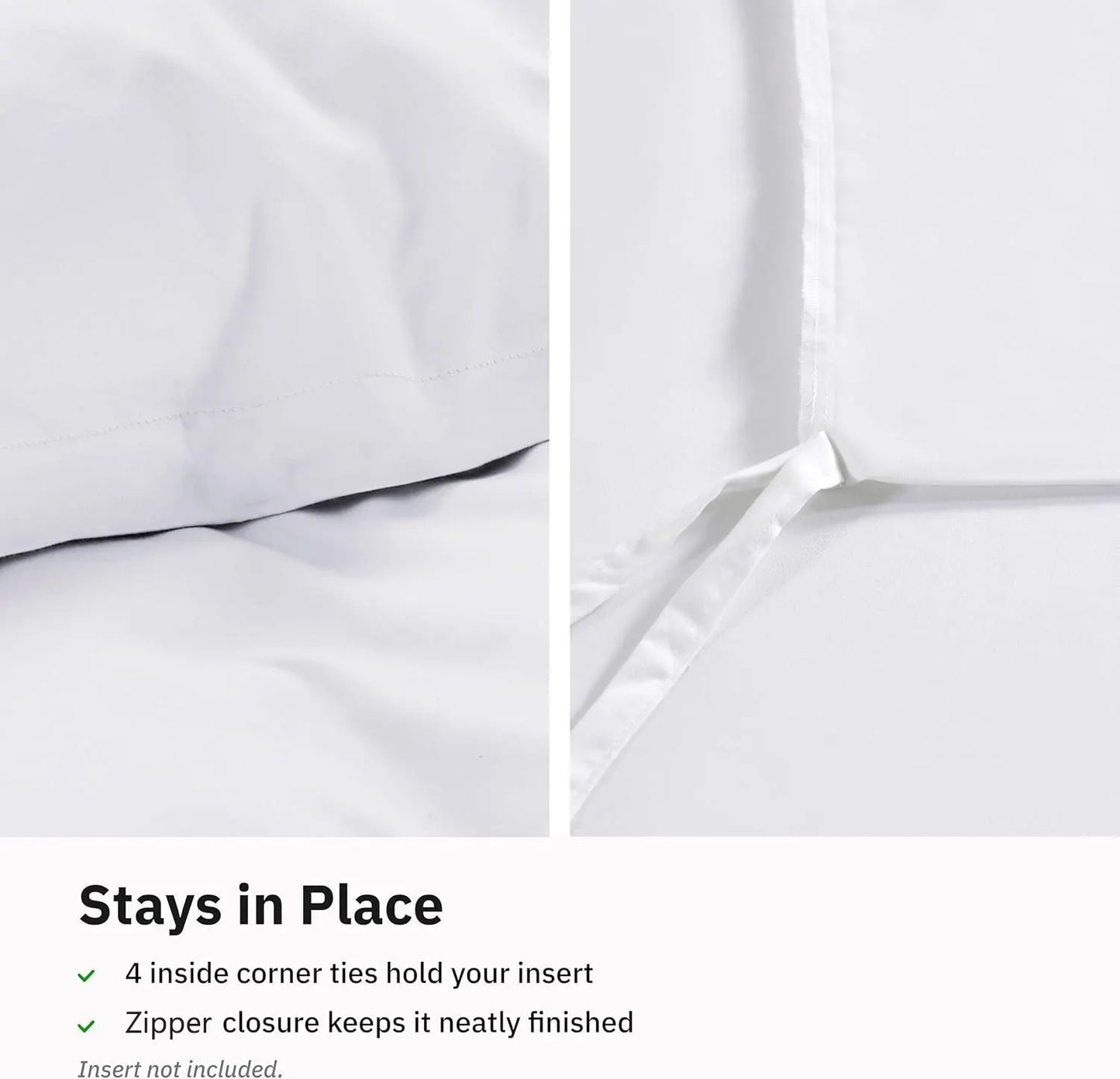 Hotel Soft Microfiber Duvet Cover Set-2000TC Quilt Cover Set & Pillowcases -1 Donna Cover Zipper Closure & 1 x Pillowcases-Breathable Bedding - Wrinkle, Fade, Stain Resistant(White,Super King) - Image 5