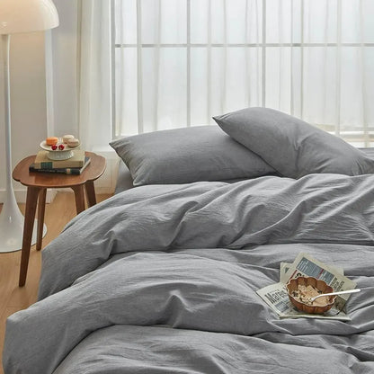 Hotel Soft Microfiber Duvet Cover Set-2000TC Quilt Cover Set & Pillowcases -1 Donna Cover Zipper Closure & 1 x Pillowcases-Breathable Bedding - Wrinkle, Fade, Stain Resistant(Grey,Super King) - Image 3