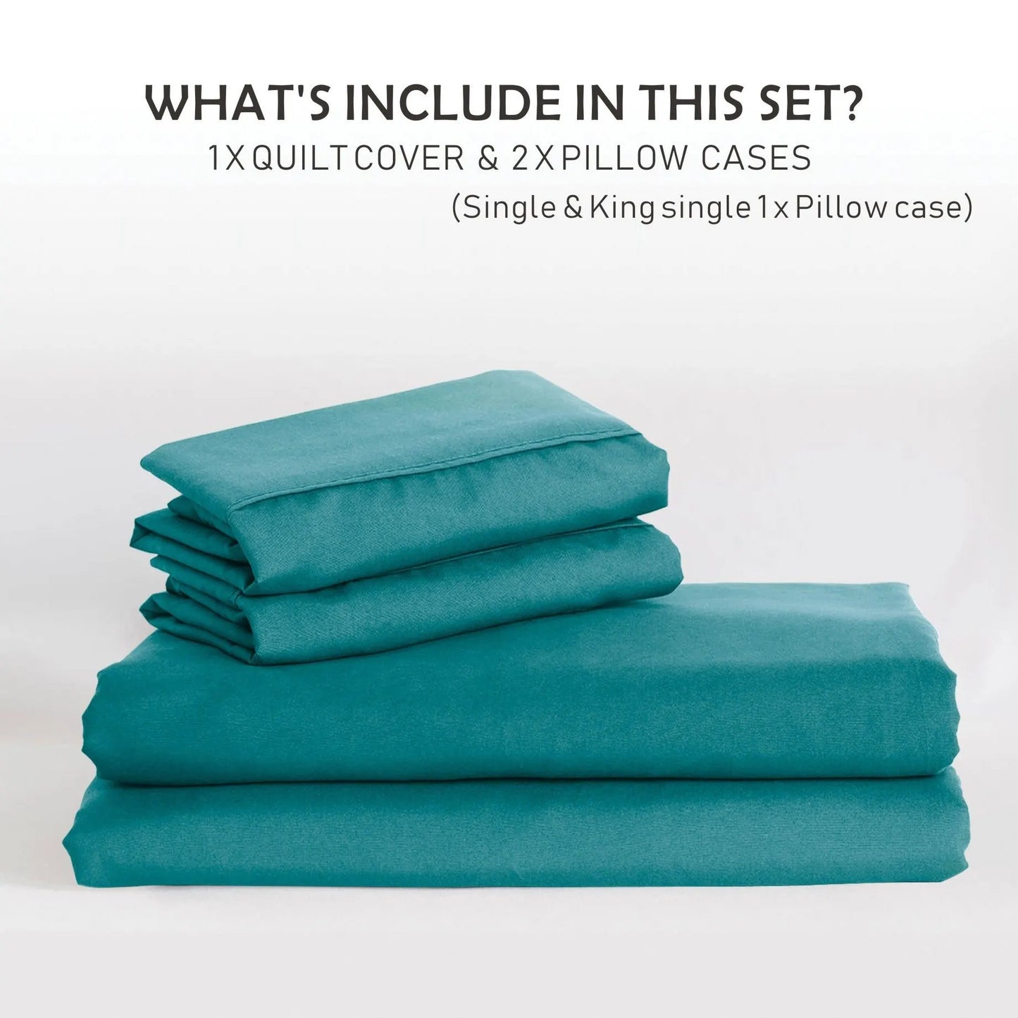 3 Piece Hotel Soft Microfiber Quilt Cover Set-2000TC Duvet/Donna Cover Set & Pillowcases -1 Quilt Cover Zipper Closure & 1 x Pillowcases-Breathable Bedding - Wrinkle, Fade, Stain Resistant(Biscay blue,Double) - Image 6