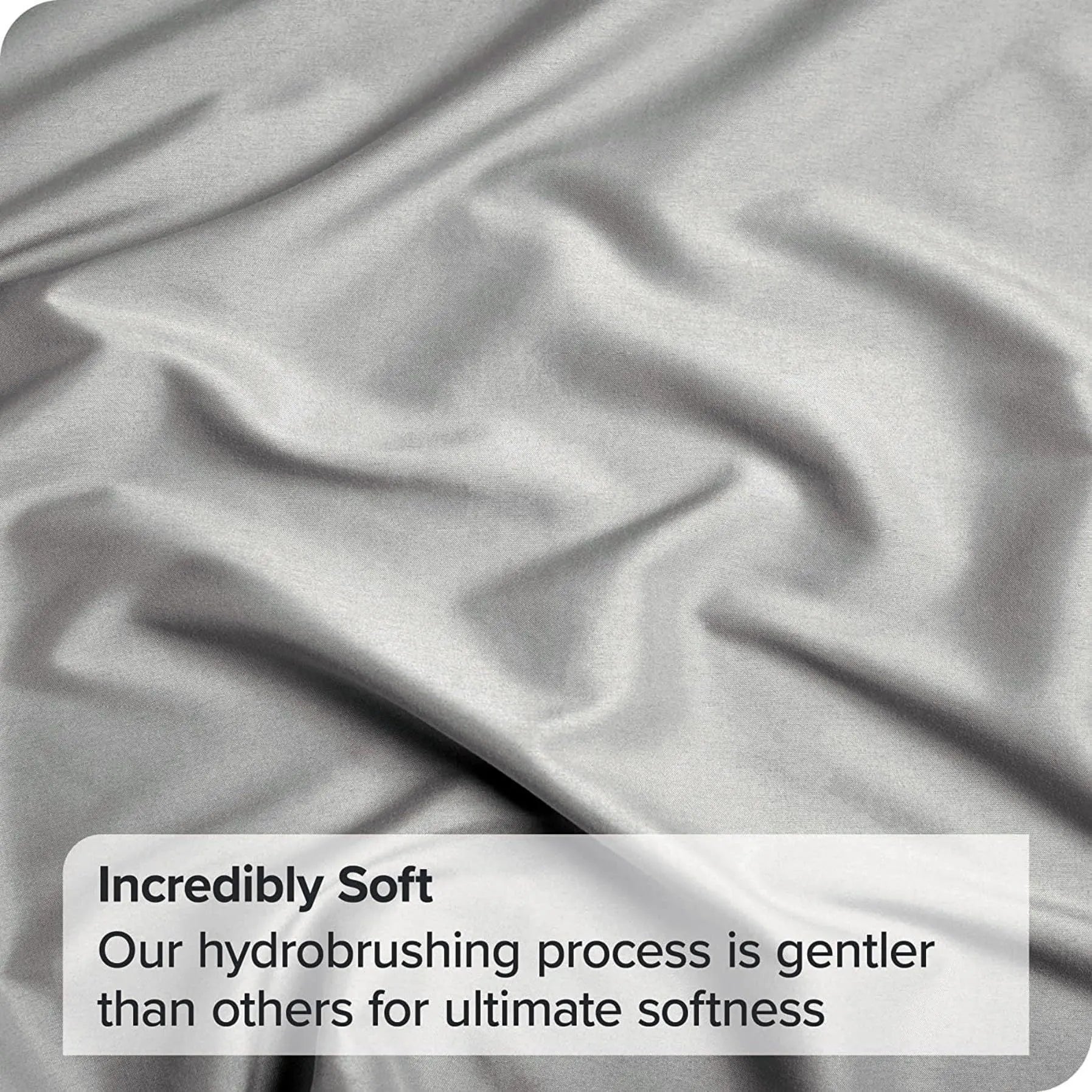 3 Piece Fitted Sheet Set- Fitted Sheet & Pillowcases -Breathable Bedding - Wrinkle, Fade, Stain Resistant- 40cm Deep Pocket Fitted Bed Sheet Set(Silver-gray,Double) - Image 7