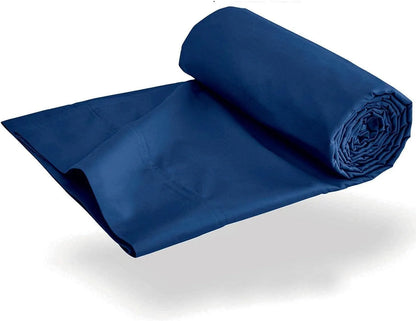 Elegant Comfort Premium Hotel Quality 1-Piece Double Flat Sheet, Luxury and Softest 2000 Thread Count Bedding Flat Sheet(Double,Navy) - Image 2