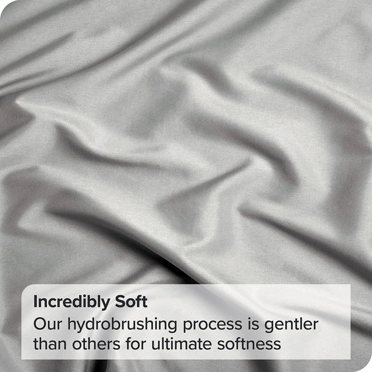 3 Piece Fitted Sheet Set- Fitted Sheet & Pillowcases -Breathable Bedding - Wrinkle, Fade, Stain Resistant- 40cm Deep Pocket Fitted Bed Sheet Set(Silver-gray,King) - Image 7