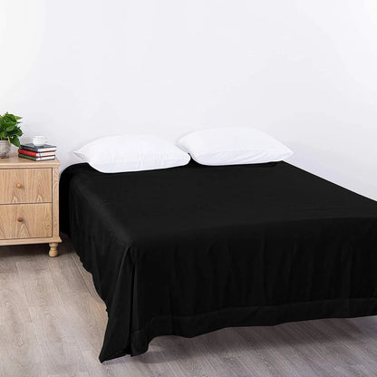 Elegant Comfort Premium Hotel Quality 1-Piece King Flat Sheet, Luxury and Softest 2000 Thread Count Bedding Flat Sheet(King,Black) - Image 3