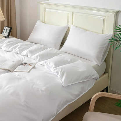 2 Piece Hotel Soft Microfiber Quilt Cover Set-2000TC Duvet/Donna Cover Set & Pillowcases -1 Quilt Cover Zipper Closure & 1 x Pillowcases-Breathable Bedding - Wrinkle, Fade, Stain Resistant(White,King Single) - Image 5