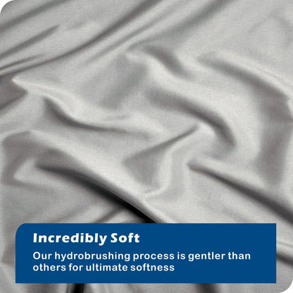 2 Piece Hotel Soft Microfiber Quilt Cover Set-2000TC Duvet/Donna Cover Set & Pillowcases -1 Quilt Cover Zipper Closure & 1 x Pillowcases-Breathable Bedding - Wrinkle, Fade, Stain Resistant(Silver-gray,King Single) - Image 4