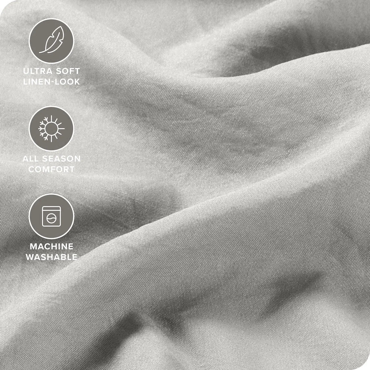 Hotel Quality Fitted Sheet - 1 Piece Fitted Sheet  -Breathable Bedding - Wrinkle, Fade, Stain Resistant- 16inch/40cm Deep Pocket Fitted Bed Sheet-Wrinkle and Fade Resistant,(Silver-gray,King Single) - Image 5