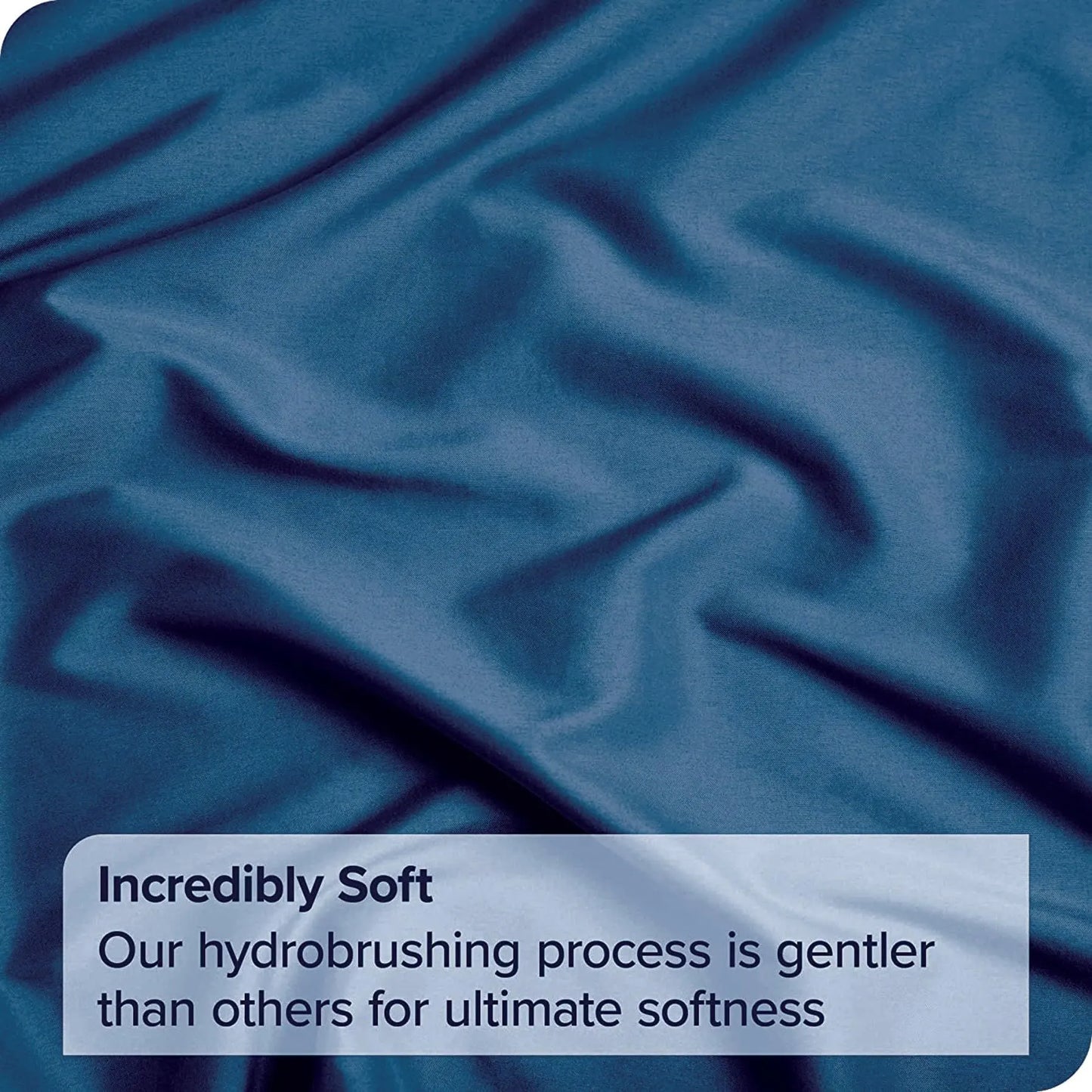 3 Piece Fitted Sheet Set- Fitted Sheet & Pillowcases -Breathable Bedding - Wrinkle, Fade, Stain Resistant- 40cm Deep Pocket Fitted Bed Sheet Set(Navy,Queen) - Image 7