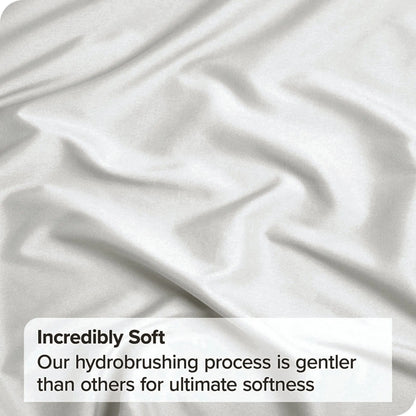 4 Piece Bed Sheet Set- Bedding Sheets & Pillowcases -Breathable Bedding - Wrinkle, Fade, Stain Resistant-Deep Pocket Flat Fitted Bed Sheet Set(Raw white,Queen) - Image 3