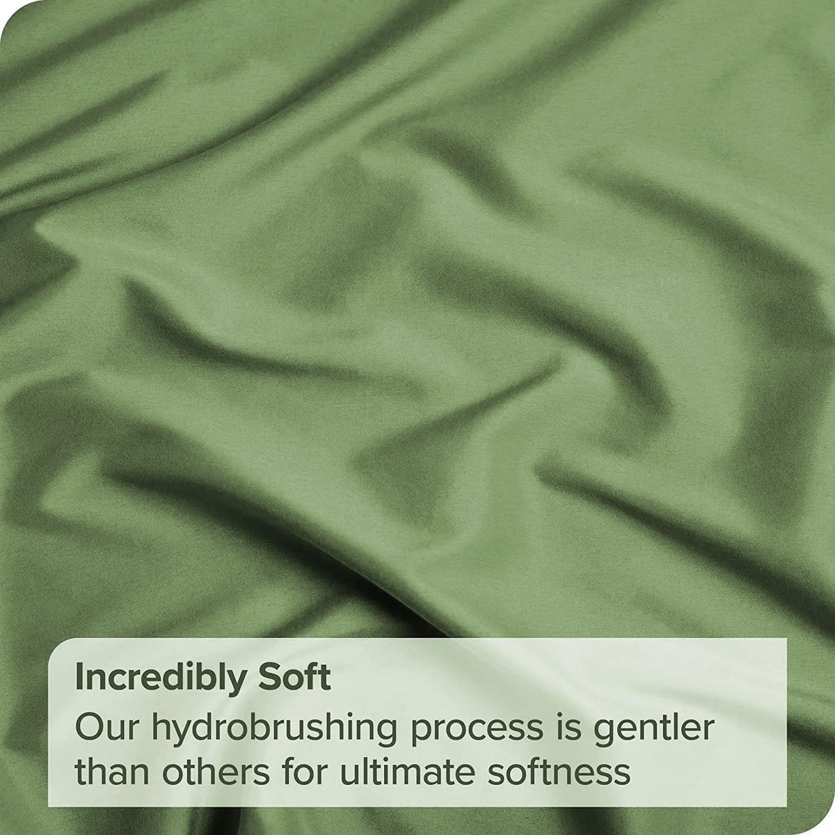 Elegant Comfort Premium Hotel Quality 1-Piece Queen Flat Sheet, Luxury and Softest 2000 Thread Count Bedding Flat Sheet(Queen,Olive green) - Image 3