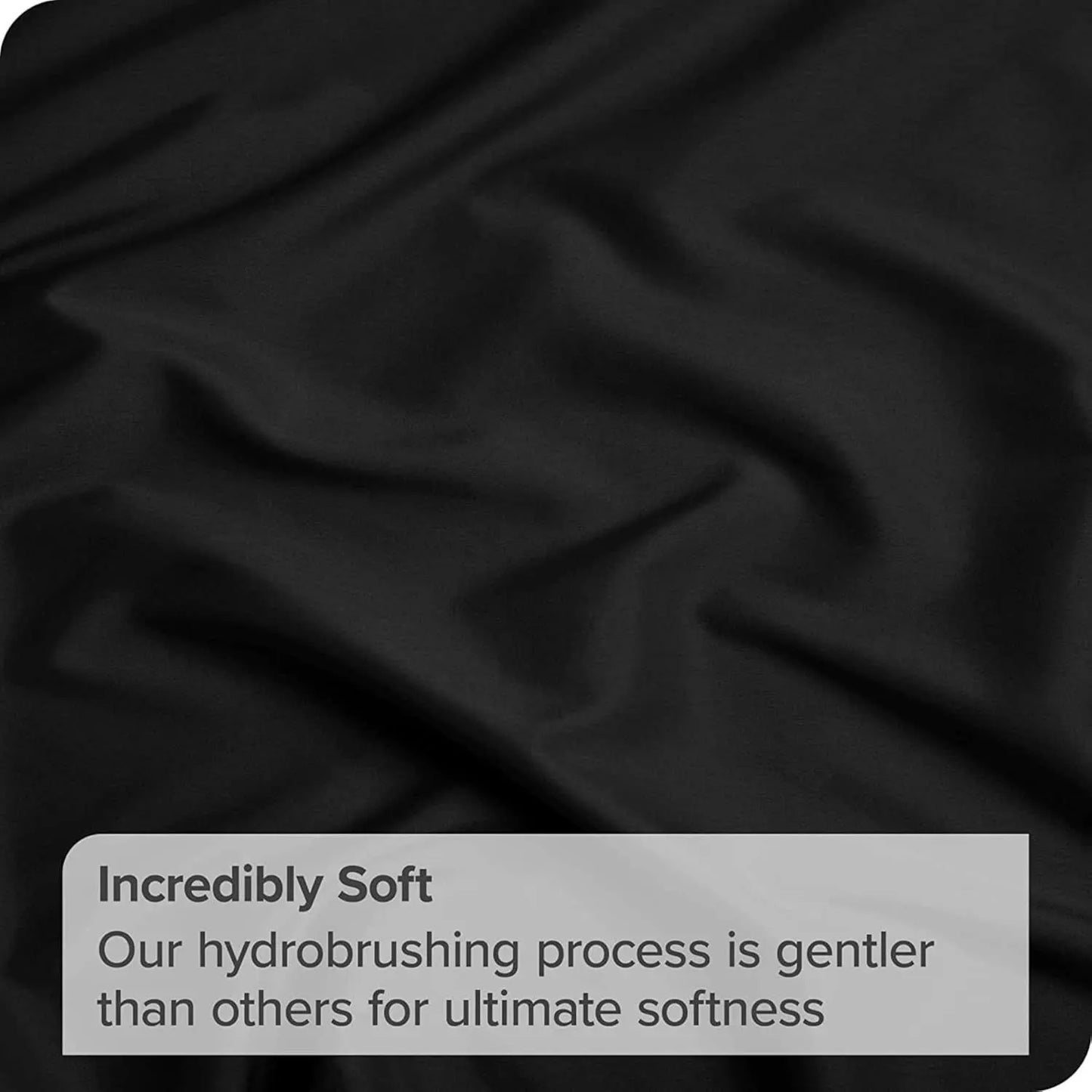 2 Piece Fitted Sheet Set- Fitted Sheet & Pillowcases -Breathable Bedding - Wrinkle, Fade, Stain Resistant- 40cm Deep Pocket Fitted Bed Sheet Set(Black,Single) - Image 7