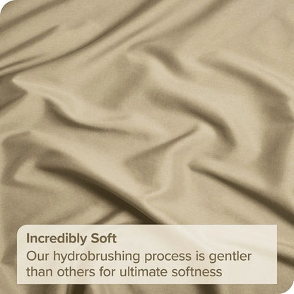 3 Piece Bed Sheet Set- Bedding Sheets & Pillowcases -Breathable Bedding - Wrinkle, Fade, Stain Resistant-Deep Pocket Flat Fitted Bed Sheet Set(Cream White,Single) - Image 4