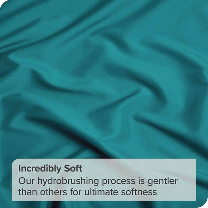 3 Piece Bed Sheet Set- Bedding Sheets & Pillowcases -Breathable Bedding - Wrinkle, Fade, Stain Resistant-Deep Pocket Flat Fitted Bed Sheet Set(Biscay blue,Single) - Image 4